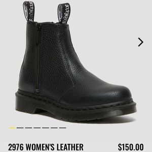 Doc Martens double zipper leather Chelsea 2976 boots